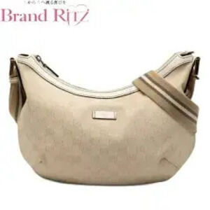 Gucci Web Stripe GG Canvas Leather Crossbody Bag Tan White